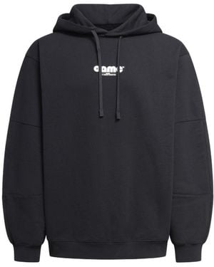 OAMC Logo-Patch Cotton Hoodie - Blue