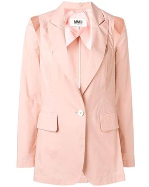 MM6 by Maison Martin Margiela Cut-Out Detail Blazer - Pink