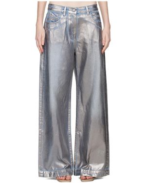 The Attico Coated Non-Stretch Jeans - Gray