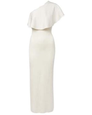 Altuzarra Vivi Ruffled One-Shoulder Gown - White