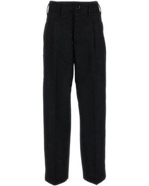 Ami Paris Pleated Virgin-Wool Pants - Black