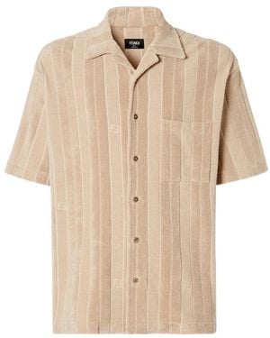 Fendi Terry Jacquard Bowling Shirt - Natural