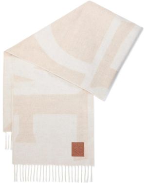 Loewe Fringed Scarf - White