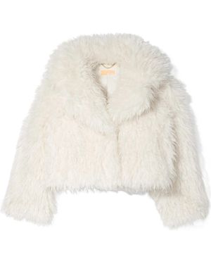 MICHAEL Michael Kors Cropped Faux Fur Jacket - White
