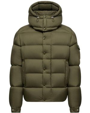 Moncler Maya 70 Hooded Short Down Jacket - Green