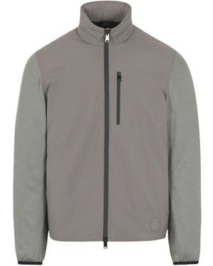 Brioni Nylon Performa Golf Blouson With Jersey Sleeve - Grey