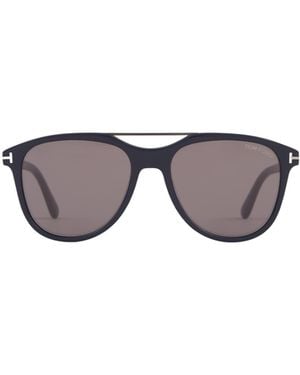 Tom Ford Eyewear Damian Pilot Frame Double Bridge Sunglasses - Multicolour