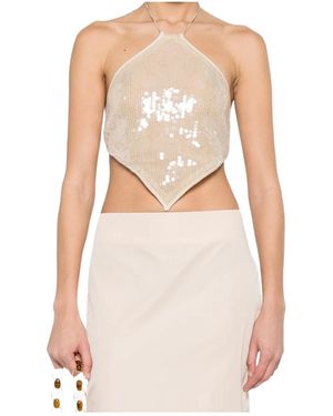 Oséree Sequin-Embellishment Top - White