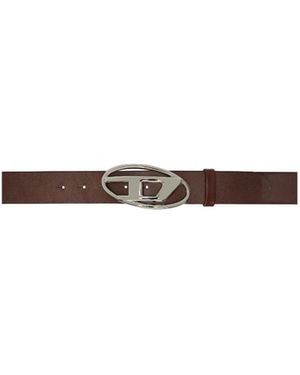DIESEL Leather Belt - White