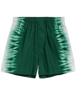 Balenciaga Extreme Tie-Dyed Relaxed Fit Shorts - Green