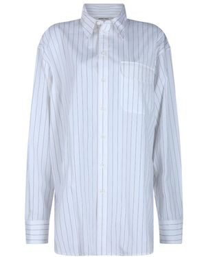 Phoebe Philo Pinstripe Pocket Shirt - Blue