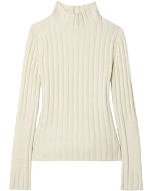 Proenza Schouler Haven Ribbed Wool-Blend Turtleneck Jumper - White