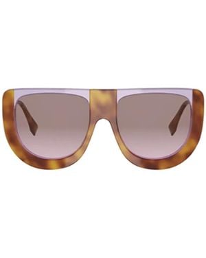 Fendi Eyewear Geometric Frame Sunglasses - Pink