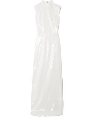 ROTATE BIRGER CHRISTENSEN Recycled-Satin Maxi Dress - White