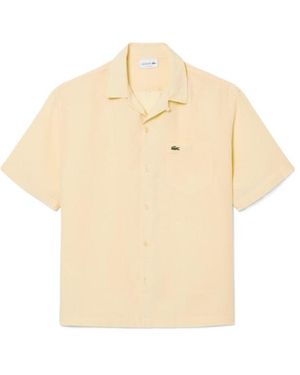 Lacoste Relaxed Short-Sleeve Shirt - Natural