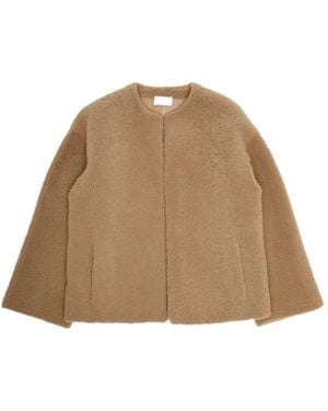 The Row Valorin Collarless Jacket - Natural