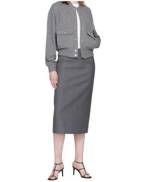 Mackage Juniper-K Brushed Knit Bomber Jacket - Grey