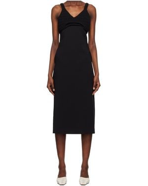 RECTO. Chunky Bra Top Patch V-Neck Dress - Black