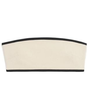 TOTEME Totême Stripe Edge Strapless Bikini Top - Natural
