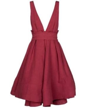 Brock Collection Quesyn Linen Minidress - Red