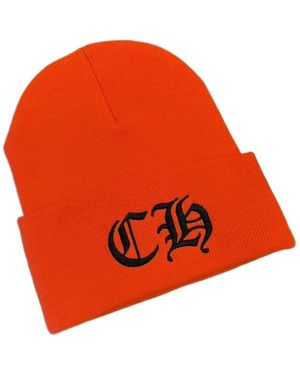 Chrome Hearts Embroidered Knitted Hat - Orange