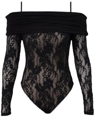 Zimmermann Rebellion Draped Bodysuit - Black