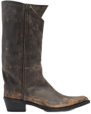 KHAITE 35Mm Clive Slouchy Cowboy Boots - Brown