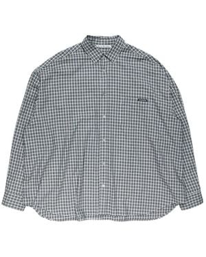 Acne Studios Flannel Button-Up Shirt - Grey