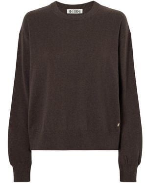 ÉTERNE Cotton And Cashmere-Blend Jumper - Brown