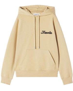Lanvin Logo-Detail Hooded - Natural