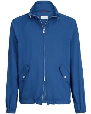 Brunello Cucinelli Long-Sleeve Casual Jacket - Blue