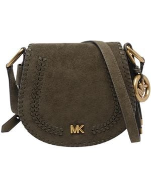 MICHAEL Michael Kors Josie Medium Whipstitched Saddle Bag - Grey