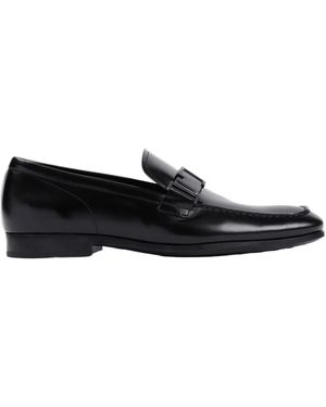 Tod's Logo Plaque Loafers - Black