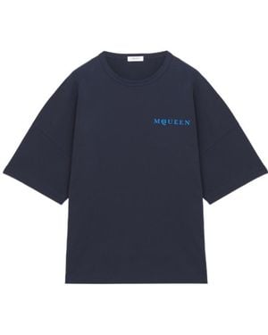 McQueen Oversized Logo T-Shirt - Blue