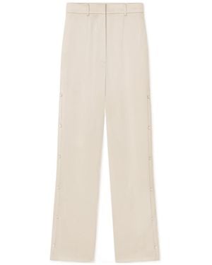 Nanushka Felina Slip Satin Trousers - Natural