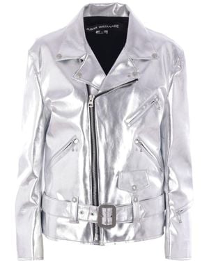 Junya Watanabe Zipper Leather Jacket - White