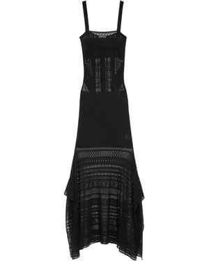 McQueen Viscose Knit Lace Dress - Black