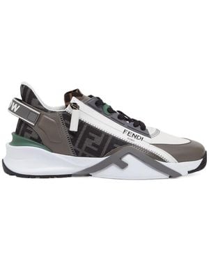 Fendi Flow Ff Jacquard Trainers - Grey