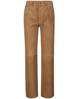 Haikure Straight Leg Trousers - Brown