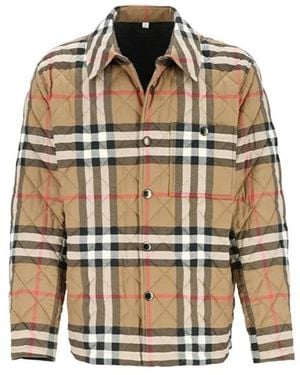 Burberry Plaid Single-Breasted Long-Sleeved Cotton Coat - Multicolour