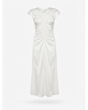 TOVE V-Neck Pleated Dress - White