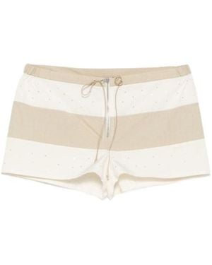 Paloma Wool Zurriola Rhinestone-Embellished Shorts - Natural