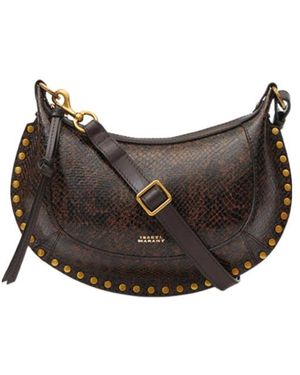 Isabel Marant Oskan Moon Studded Shoulder Bag - Gray