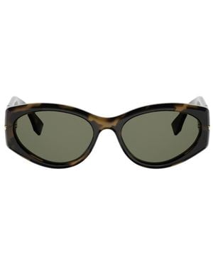 Fendi Eyewear Oval Frame Sunglasses - Green