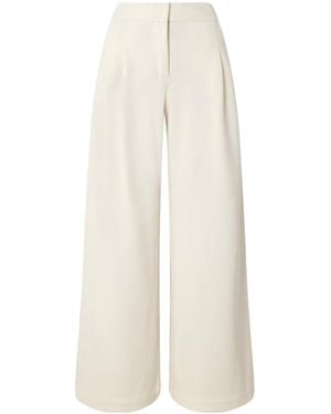 Proenza Schouler Pleated Corduroy Wide-Leg Trousers - White