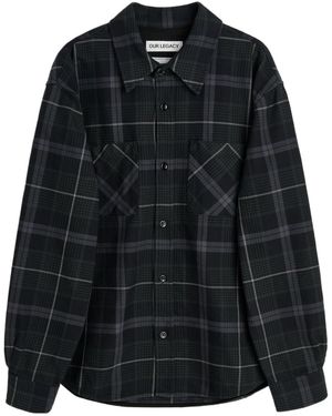 Our Legacy Checked Overshirt - Black