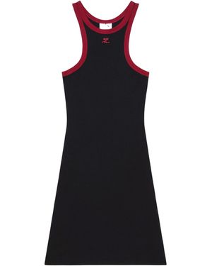 Courreges Courrèges Racerback Sleeveless Mini Dress - Black