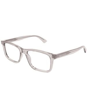 McQueen Eyewear Rectangular Frame Glasses - White