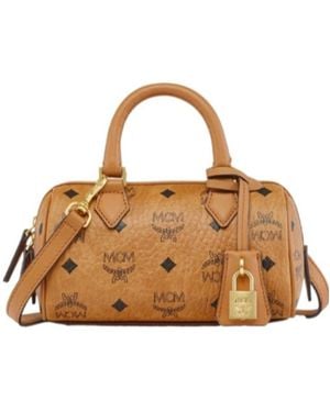 MCM Ella Boston Mini Tote Bag - Brown