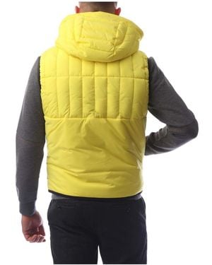 BOSS Quilted Hooded Gilet - Yellow